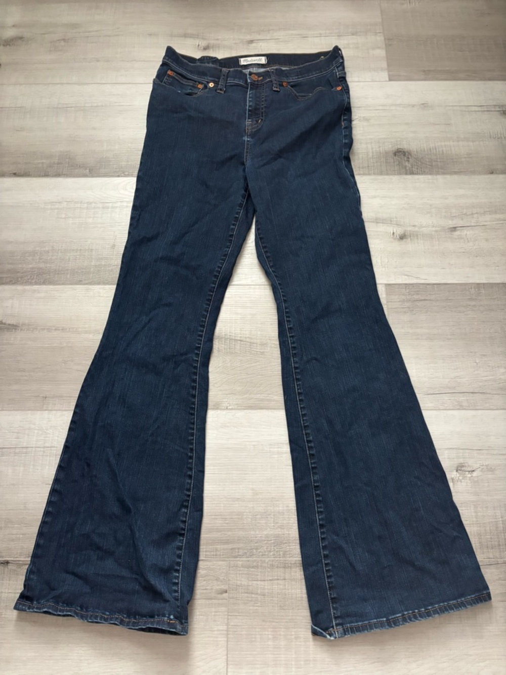 Madewell Flea Market Flare Jeans Dark Wash Size 30 Bootcut Stretch